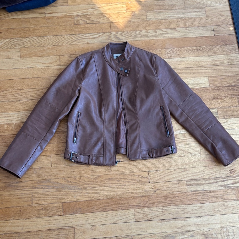 Maralyn & Me Tan Leather Women's Jacket
